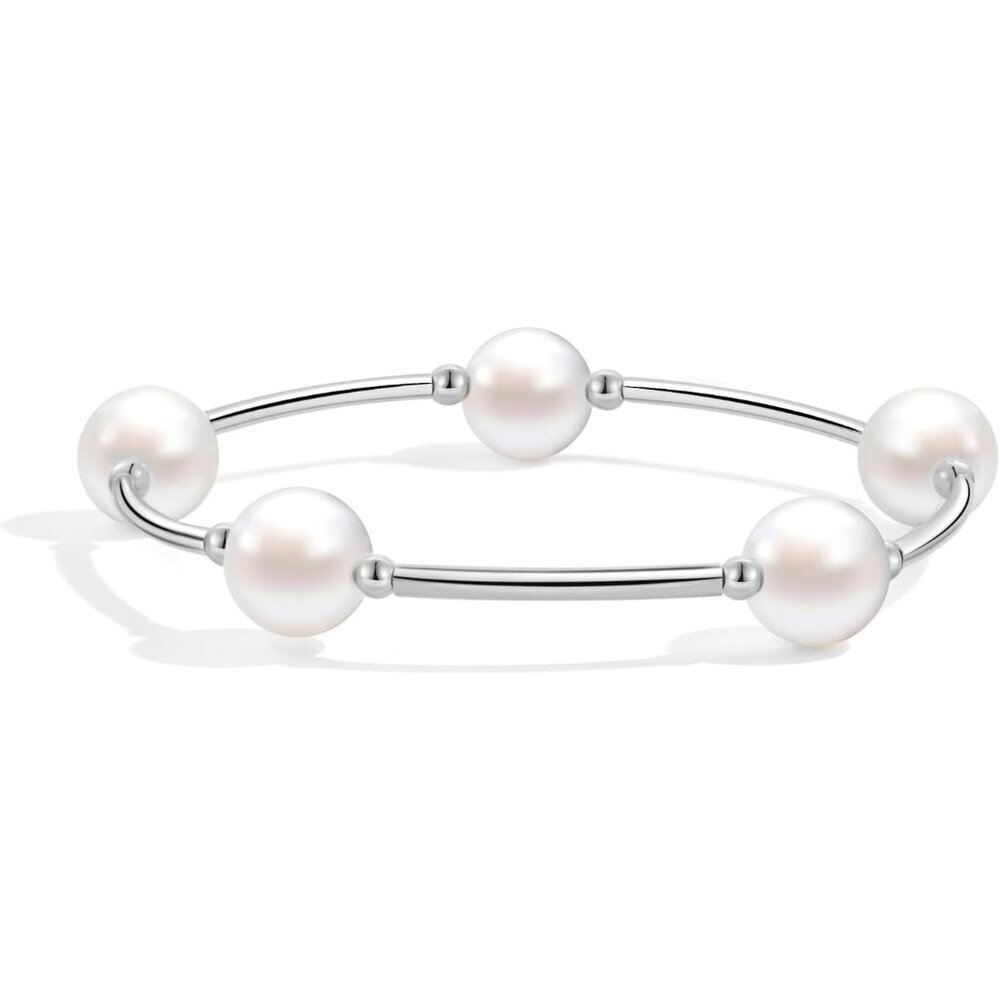 10mm Crystal White Pearl Blessing Bracelet